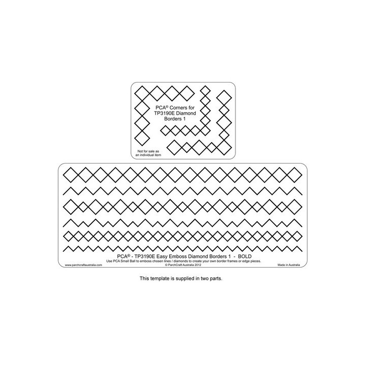 (TP3190E)EMBOSSING Easy Emboss Diamond Borders 1 BOLD