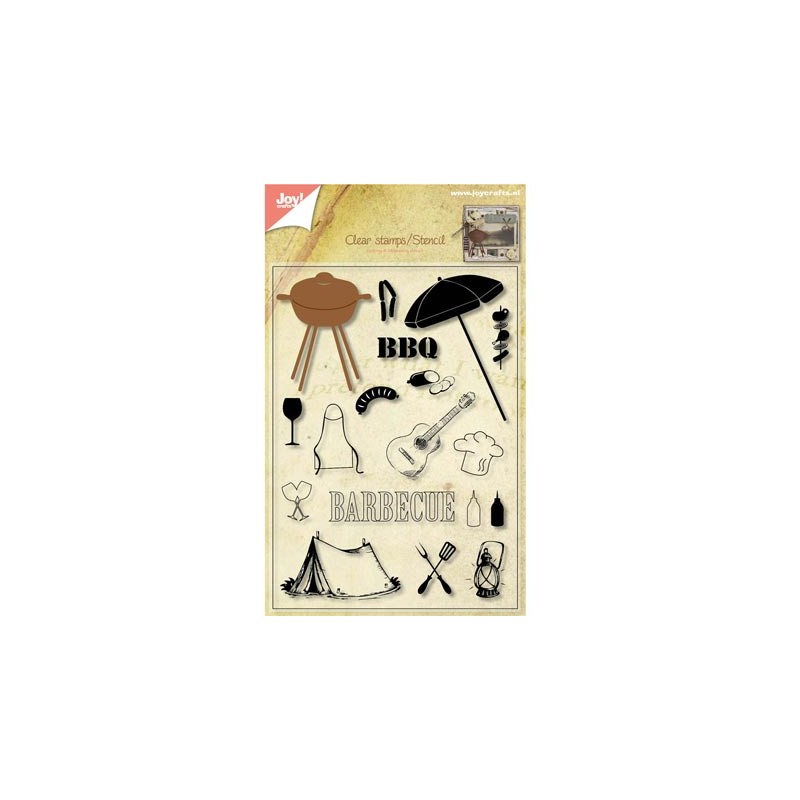 (6004/0004)Clear stamp / Stencil BBQ
