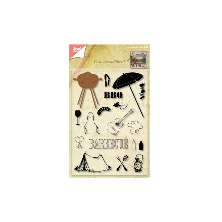 (6004/0004)Clear stamp / Stencil BBQ