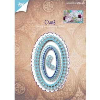 (6002/0529)Cutting & Embossing stencil Oval