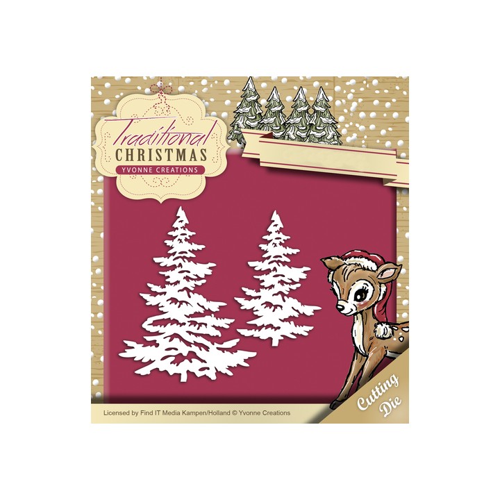 (YCD10053)Die - Yvonne Creations - Traditional Christmas - Snowy