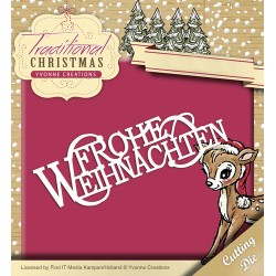 (YCD10058)Die - Yvonne Creations - Traditional Christmas - Frohe