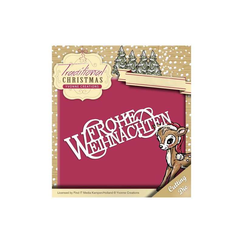 (YCD10058)Die - Yvonne Creations - Traditional Christmas - Frohe