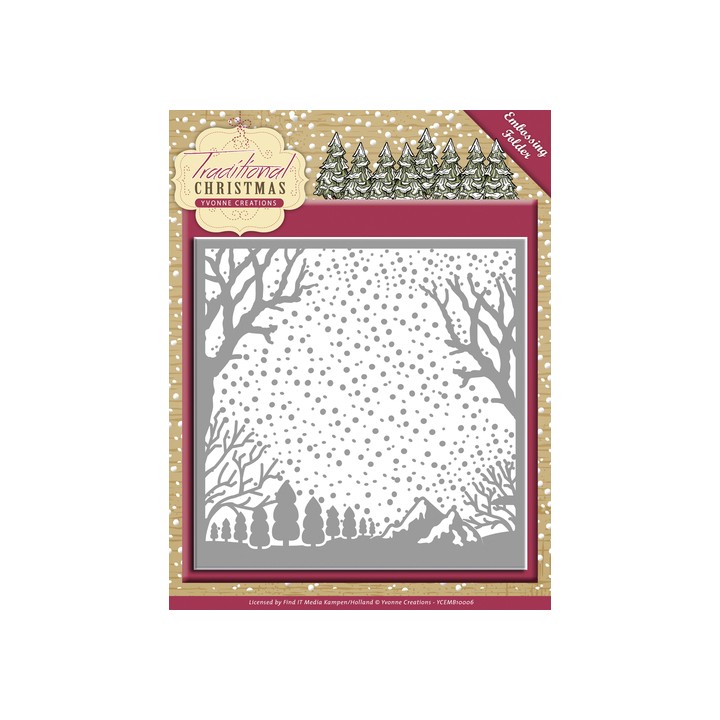 (YCEMB10007)Embossing Folder - Yvonne Creations - Traditional Ch