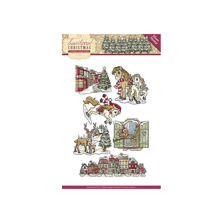 (YCCS10021)Clearstamp - Yvonne Creations - Traditional Christmas