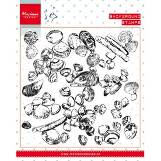 (CS0970)Clear stamp Tinys' background: Sea shells