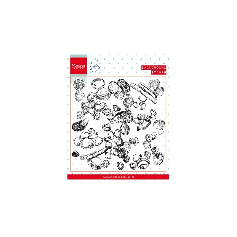 (CS0970)Clear stamp Tinys' background: Sea shells