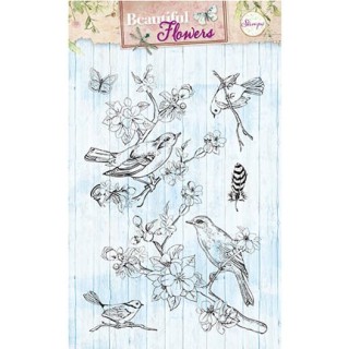 (STAMPBF140)Studio Light stamp Beautiful Flowers nr.140