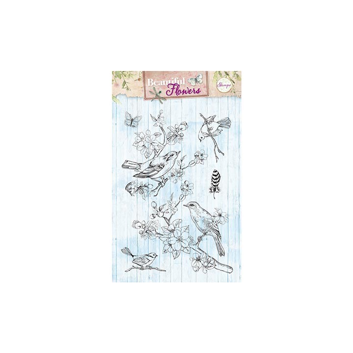 (STAMPBF140)Studio Light stamp Beautiful Flowers nr.140