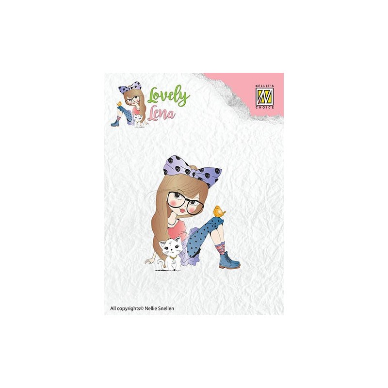 (CSLL002)Nellies Choice Clear Stamp - Lena animal lover
