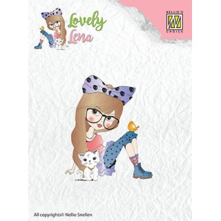 (CSLL002)Nellies Choice Clear Stamp - Lena animal lover