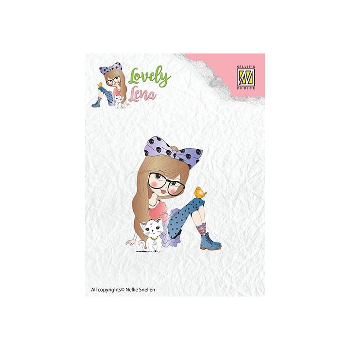 (CSLL002)Nellies Choice Clear Stamp - Lena animal lover