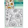 (40-445)Penny Black Stamp Flower box