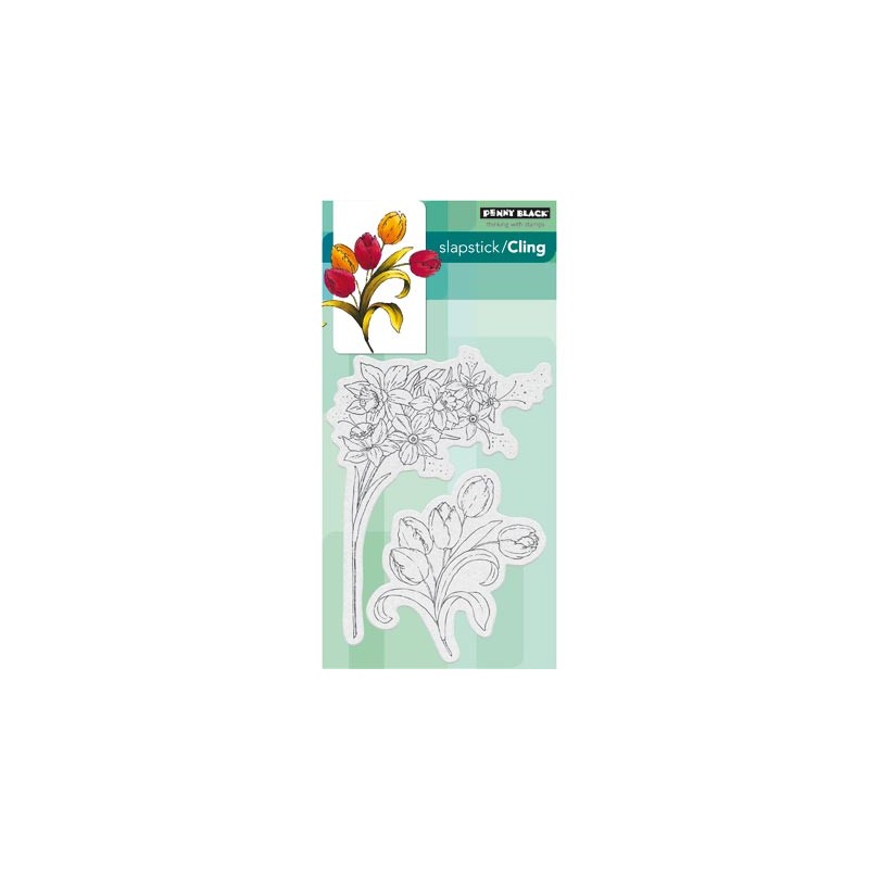 (40-437)Penny Balck Stamp Flower gala
