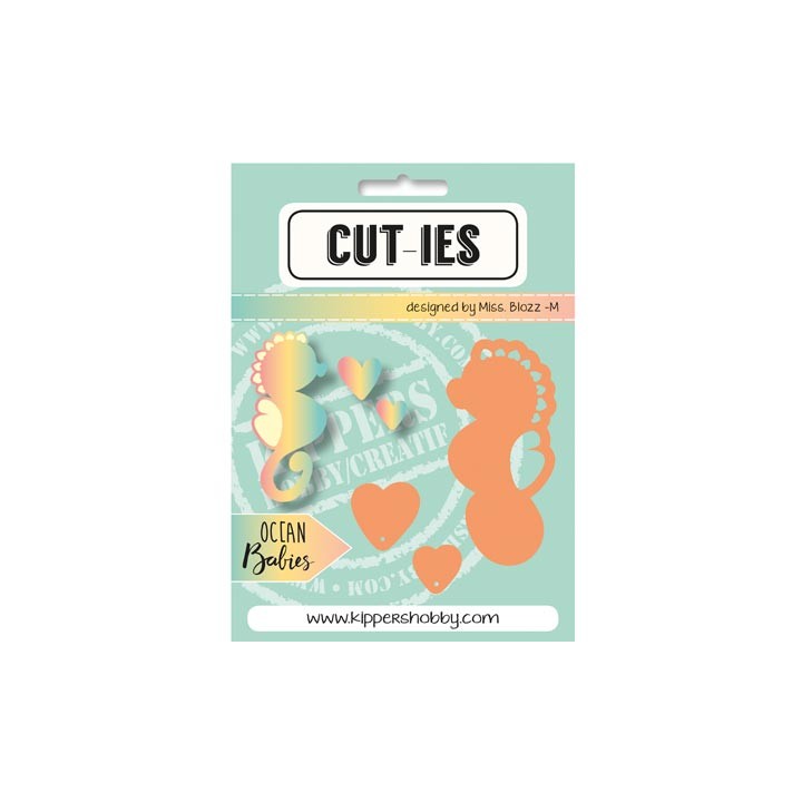 Dies Cut-ies Ocean Babies - Seahorse-Hearts