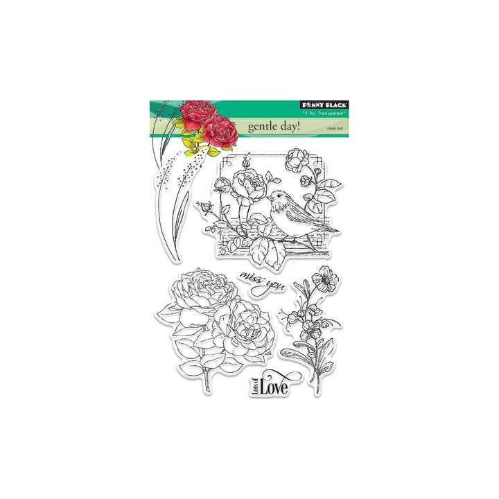 (30-340)Penny Black Stamp clear Gentle day