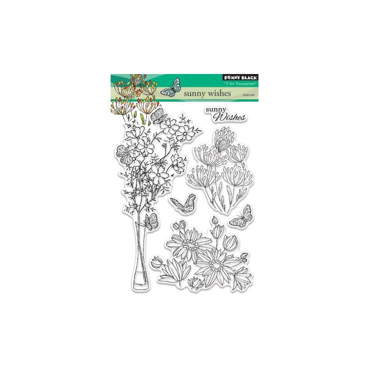 (30-344)Penny Black Stamp clear Sunny wishes