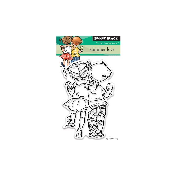 (30-328)Penny Black Stamp clear Summer love