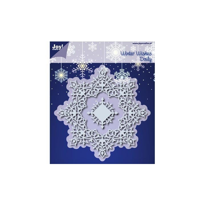 (6002/0536)Cutting & Embossing stencil Winter Wishes Doilie