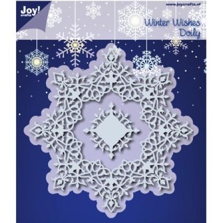 (6002/0536)Cutting & Embossing stencil Winter Wishes Doilie