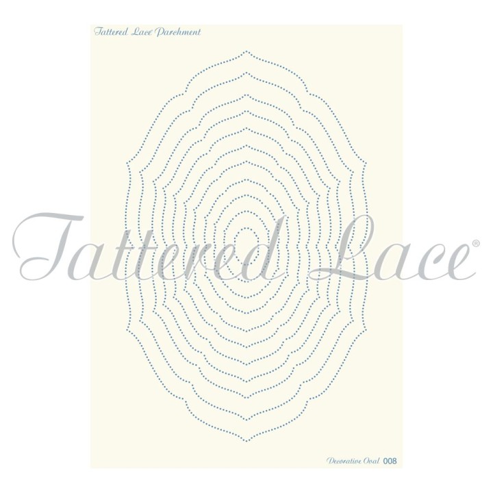 (PLG008)Parchment Lace Parchment Grid 8 Essentials Decorative Ov