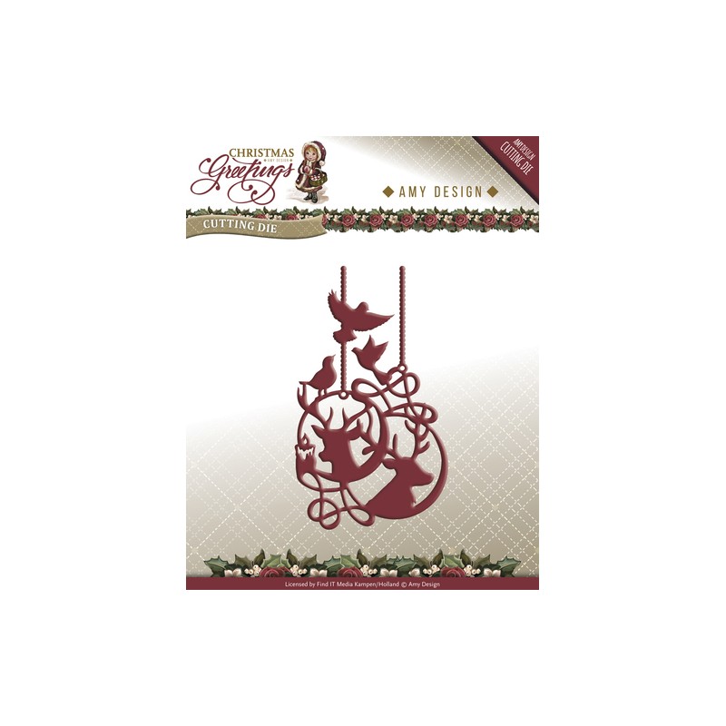 (ADD10069)Die - Amy Design - Christmas Greetings - Reindeer Orna