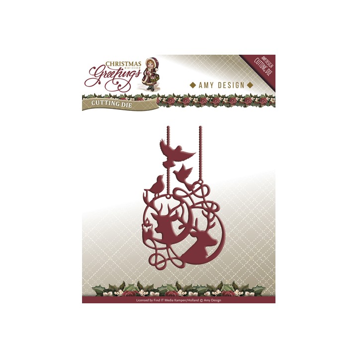 (ADD10069)Die - Amy Design - Christmas Greetings - Reindeer Orna