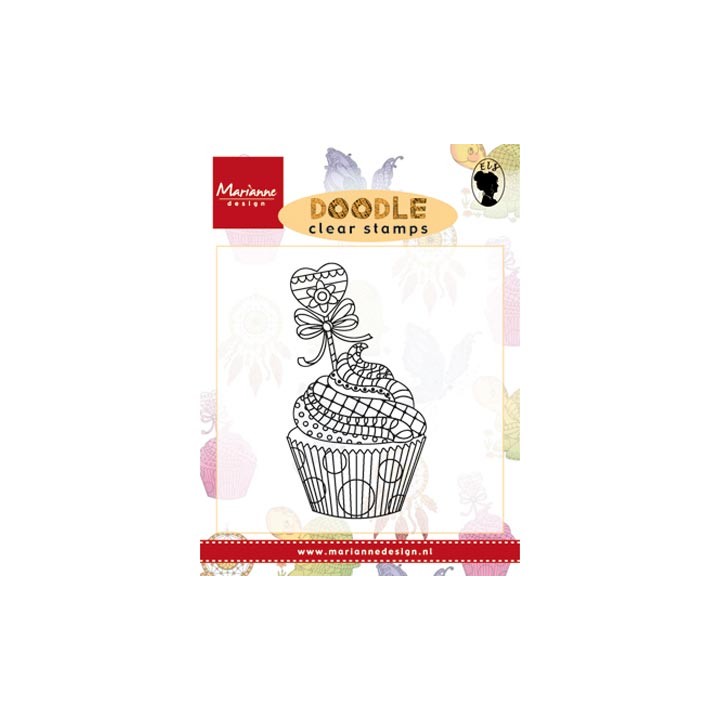 (EWS2219)Clear stamp Doodle Cupcake