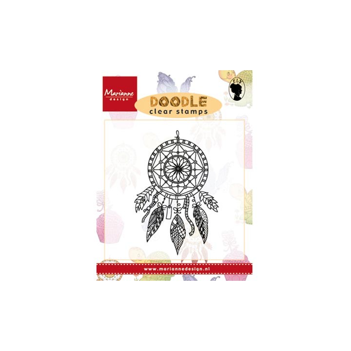 (EWS2217)Clear stamp Doodle Dreamcatcher