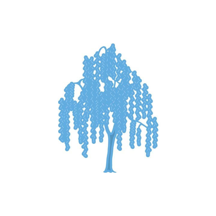 (LR0429)Creatables stencil Weeping Willow
