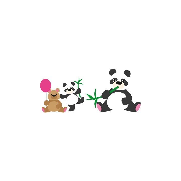 (COL1409)Collectables Eline's Panda & Bear