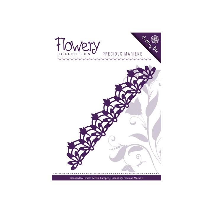 (PM10061)Die - Precious Marieke - Flowery - Fleur-de-Lis border