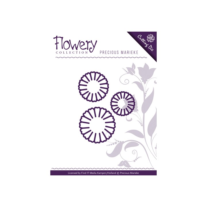 (PM10063)Die - Precious Marieke - Flowery - Daisy Trio