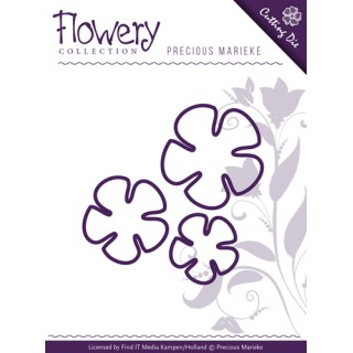 (PM10064)Die - Precious Marieke - Flowery - Buttercup Trio
