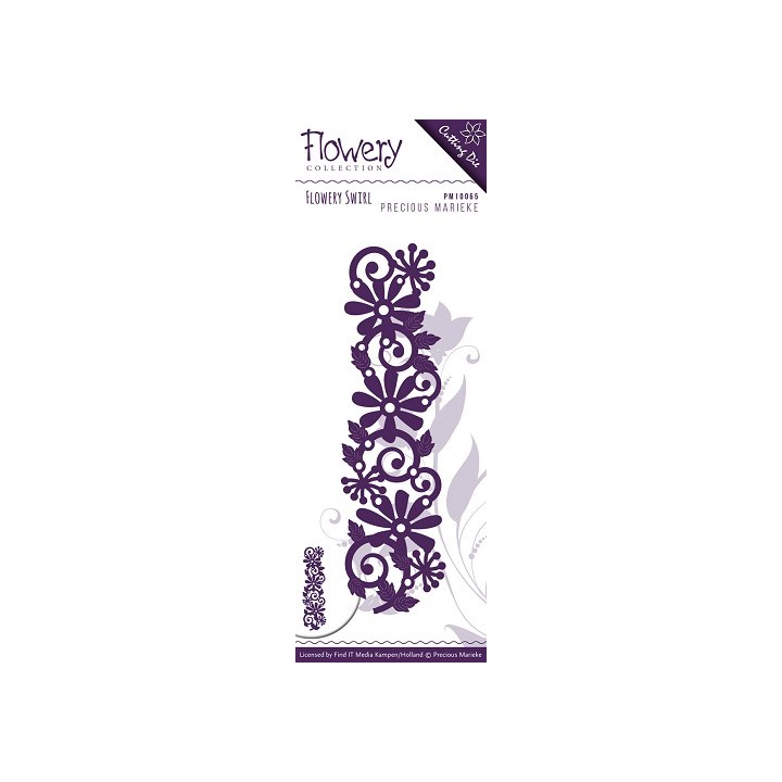 (PM10065)Die - Precious Marieke - Flowery - Swirl
