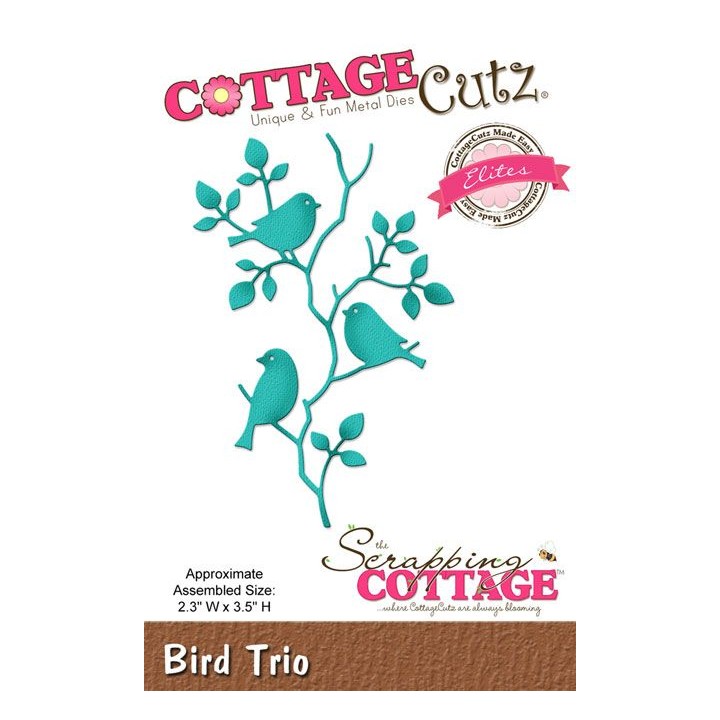 (CCE-411)Scrapping Cottage CottageCutz Bird Trio