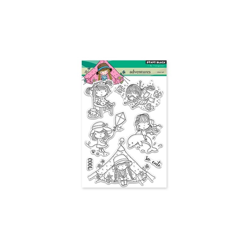 (30-370)Penny Black Stamp clear Adventures