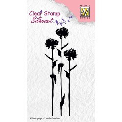 (SIL004)Nellie's Choice Clear Stamp  flower 7