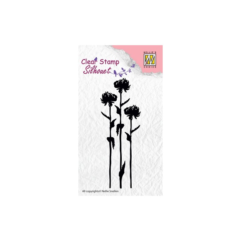 (SIL004)Nellie's Choice Clear Stamp  flower 7