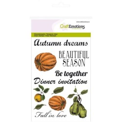 (1212)CraftEmotions clearstamps A6 Pumpkin, apple, pear