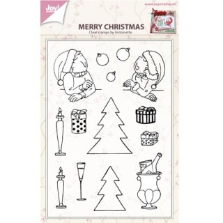 (6410/0433)Clear stamp Merry xmas by antoinette
