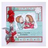 (6410/0432)Clear stamp Happy new year by antoinette