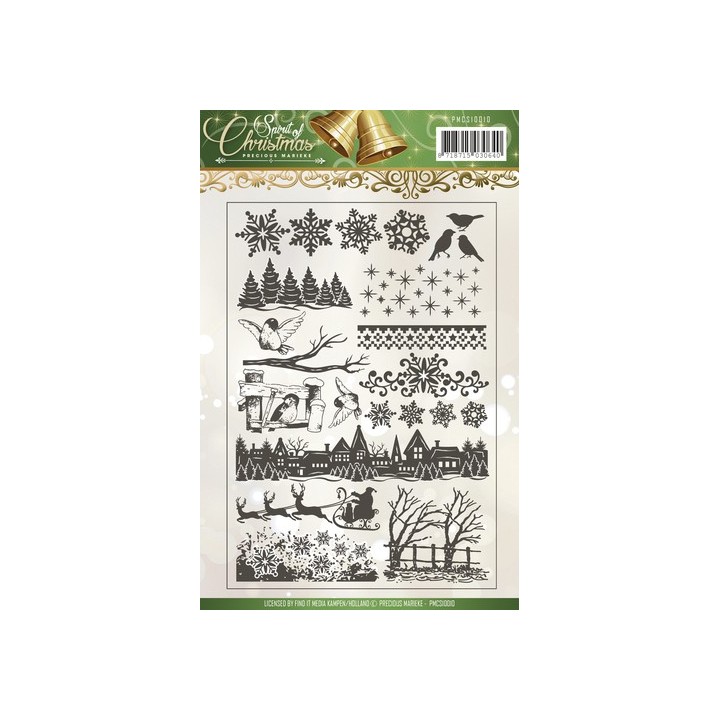 (PMCS10012)Clearstamp - Precious Marieke - Spirit of Christmas