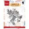 (EWS2223)Clear stamp Doodle Christmas stocking