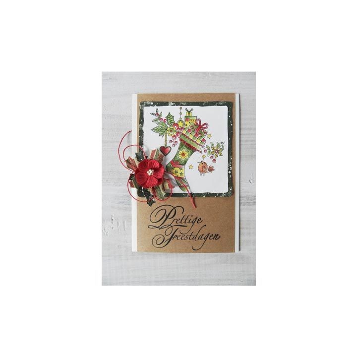 (EWS2223)Clear stamp Doodle Christmas stocking