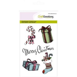 (1231)CraftEmotions clearstamps A6 Merry Christmas-gifts