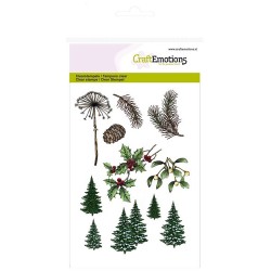 (1244)CraftEmotions clearstamps A6 - christmas tree