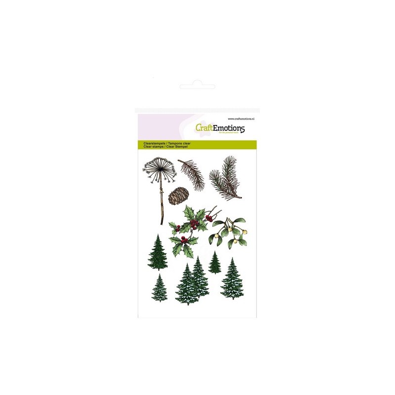 (1244)CraftEmotions clearstamps A6 - christmas tree