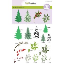 (2001)CraftEmotions Step clearstamps A6 - christmas tree