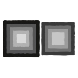 (CR1375)Craftables stencil Basic distressed square